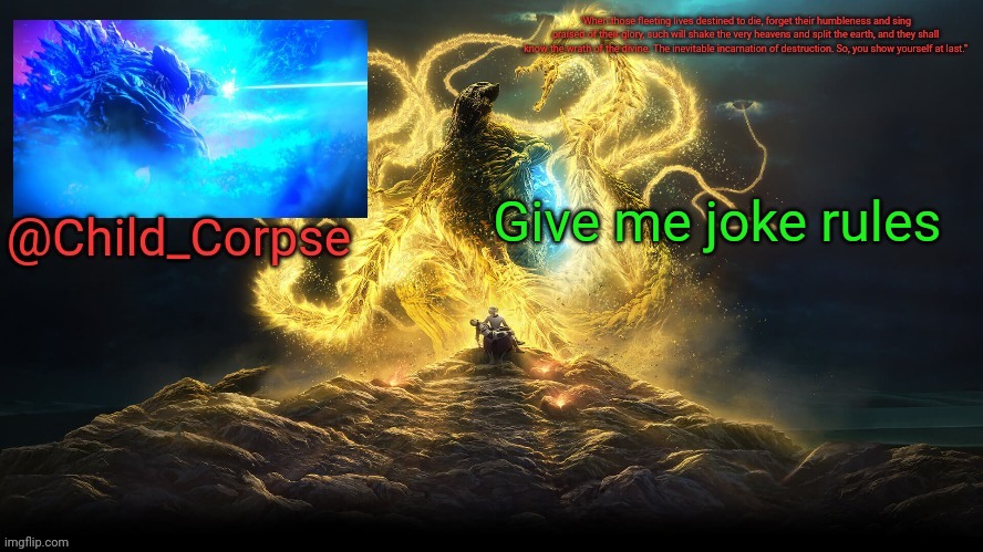 Come on let's get it to 100 jokes rules | Give me joke rules | image tagged in planet of the monsters template | made w/ Imgflip meme maker