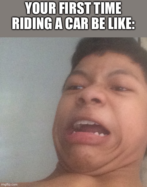 Akifhaziq disgusted face | YOUR FIRST TIME RIDING A CAR BE LIKE: | image tagged in akifhaziq disgusted face | made w/ Imgflip meme maker