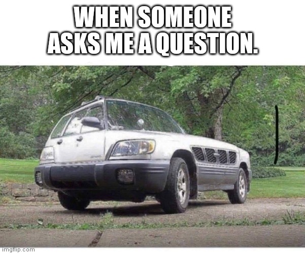 WHEN SOMEONE ASKS ME A QUESTION. | made w/ Imgflip meme maker