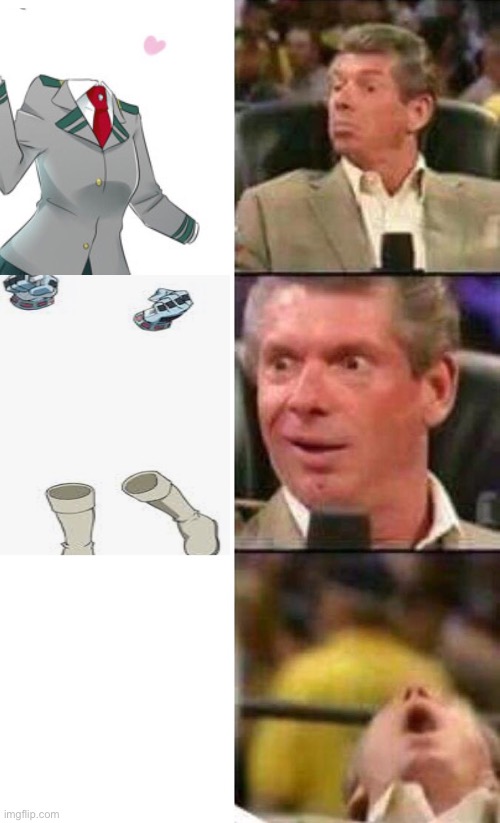 Bad Vince BAD | image tagged in vince mcmahon,funny,memes,anime,mha | made w/ Imgflip meme maker