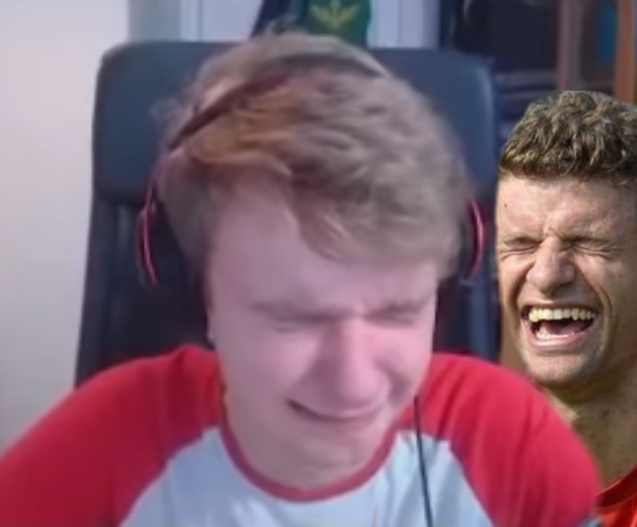 Müller laughing at Tommyinnit Blank Meme Template