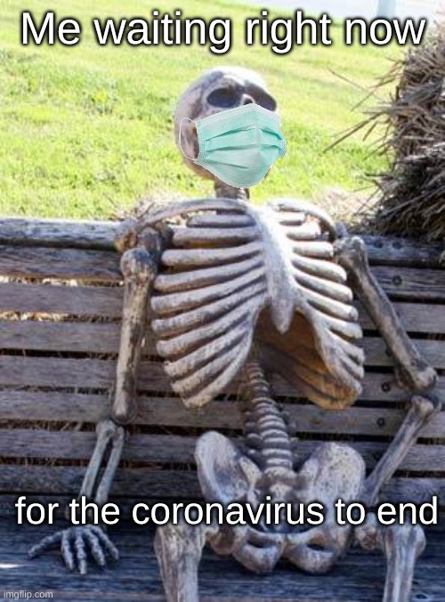 level of concern | Me waiting right now; for the coronavirus to end | image tagged in memes,waiting skeleton,coronavirus,covid-19 | made w/ Imgflip meme maker