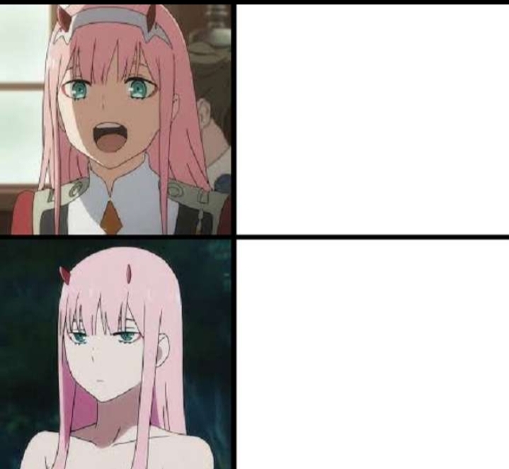 High Quality Zero two template Blank Meme Template