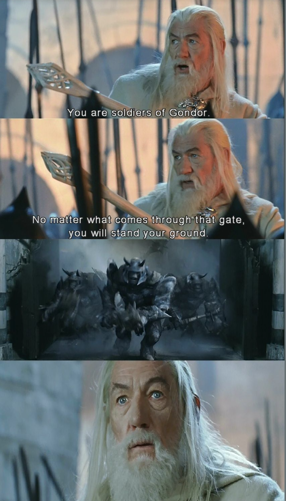 High Quality Gandalf Gates Scared Blank Meme Template