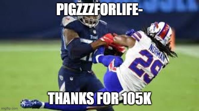 Thanks | PIGZZZFORLIFE-; THANKS FOR 105K | image tagged in funny | made w/ Imgflip meme maker