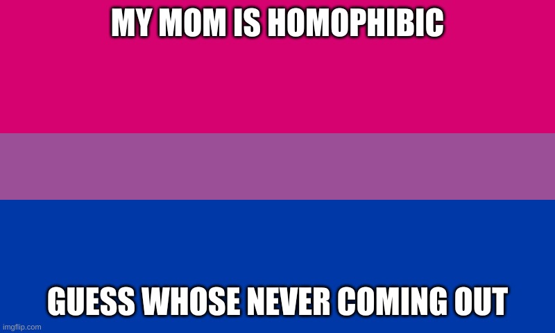 Be honest tho | MY MOM IS HOMOPHIBIC; GUESS WHOSE NEVER COMING OUT | made w/ Imgflip meme maker
