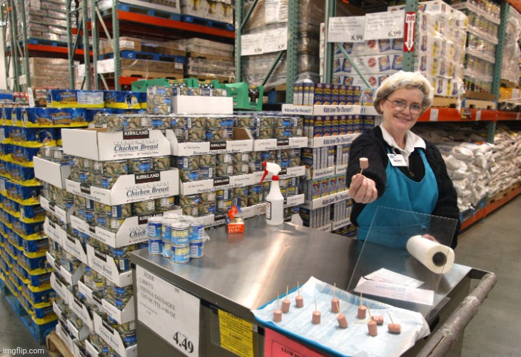 Costco Sample Lady | image tagged in costco sample lady | made w/ Imgflip meme maker