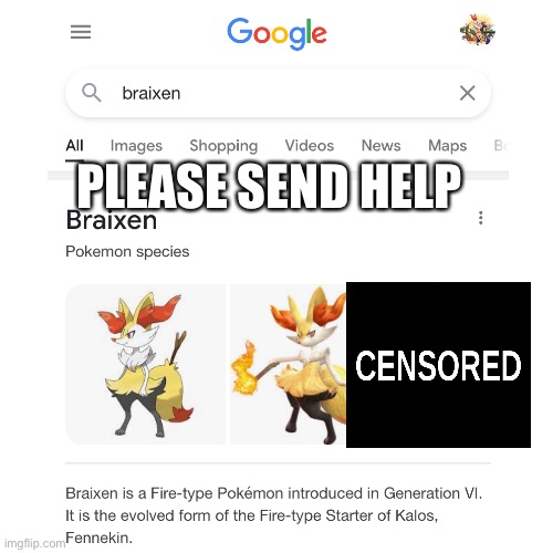 I just wanted to add an image of braixen to my team | PLEASE SEND HELP | image tagged in pokemon | made w/ Imgflip meme maker