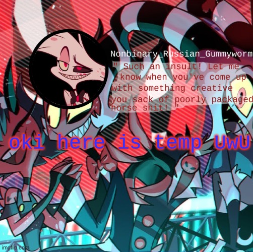 Nonbianary_gummyworm's angel dust template | oki here is temp UwU | image tagged in nonbianary_gummyworm's angel dust template | made w/ Imgflip meme maker