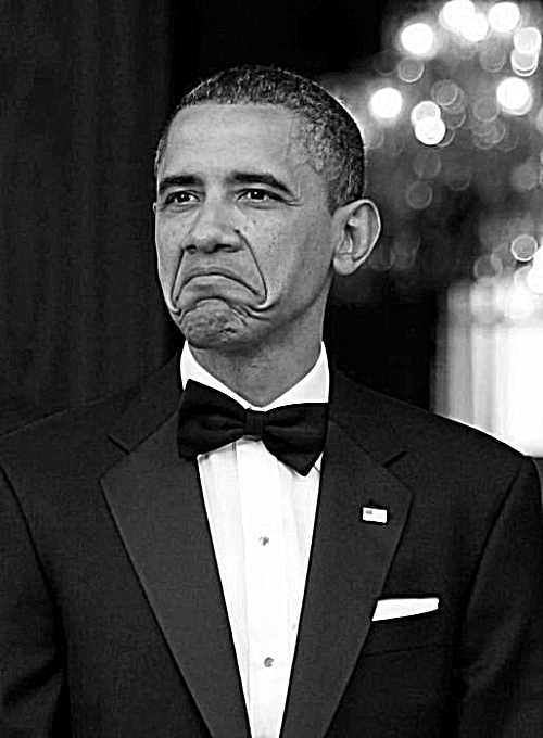 High Quality Obama that's good black & white sharpened Blank Meme Template