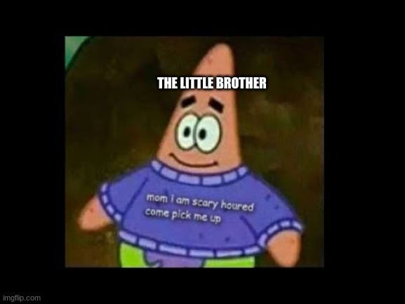 im scared | THE LITTLE BROTHER | image tagged in im scared | made w/ Imgflip meme maker