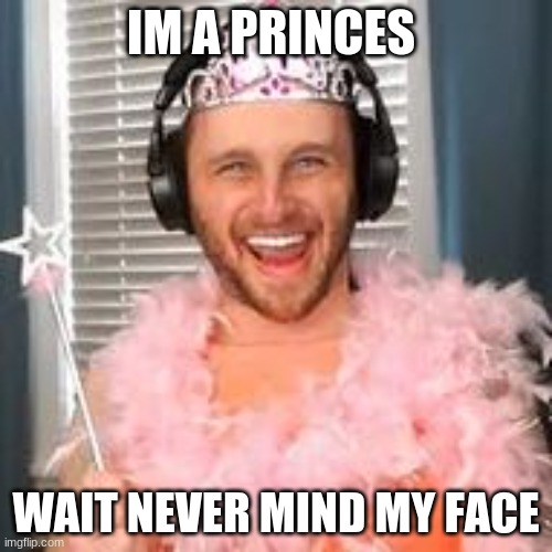 Ssundee | IM A PRINCES; WAIT NEVER MIND MY FACE | image tagged in ssundee | made w/ Imgflip meme maker