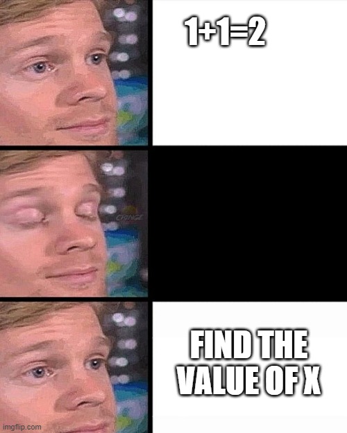 1+1=2; FIND THE VALUE OF X | made w/ Imgflip meme maker
