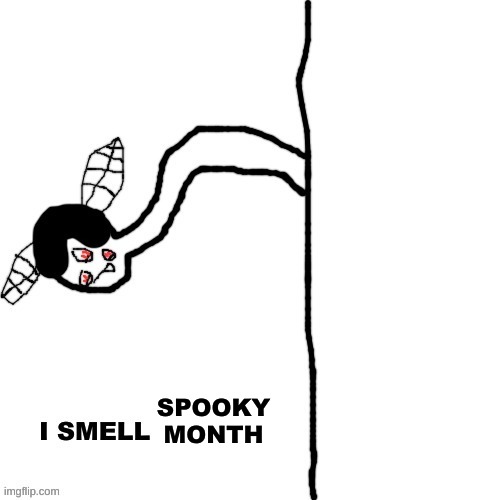 Carlos I SMELL BLANK | SPOOKY MONTH | image tagged in carlos i smell blank | made w/ Imgflip meme maker