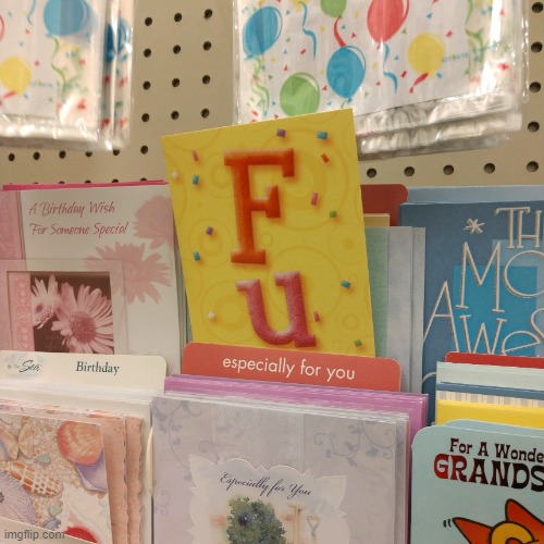 Send this to someone if you think they kind of suck or something | image tagged in fu especially for you,holy shit | made w/ Imgflip meme maker