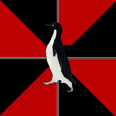 Socially Terrifying Penguin Blank Meme Template