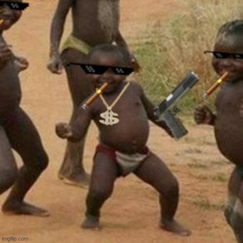 I have a photo shopping problem | image tagged in african kids dancing | made w/ Imgflip meme maker
