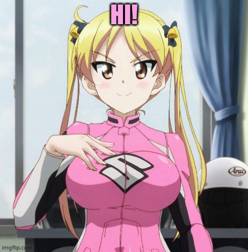 Hello! | HI! | image tagged in anime | made w/ Imgflip meme maker