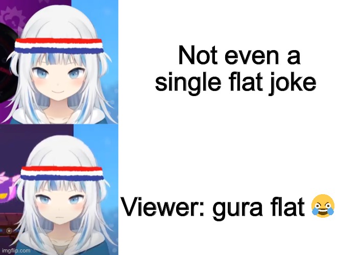 Gura | Not even a single flat joke; Viewer: gura flat | image tagged in random | made w/ Imgflip meme maker