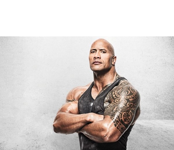 High Quality The Rock / La Roca Blank Meme Template