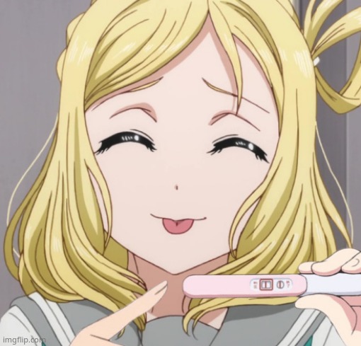 Im preggy! | image tagged in anime,love live,pregnancy test | made w/ Imgflip meme maker