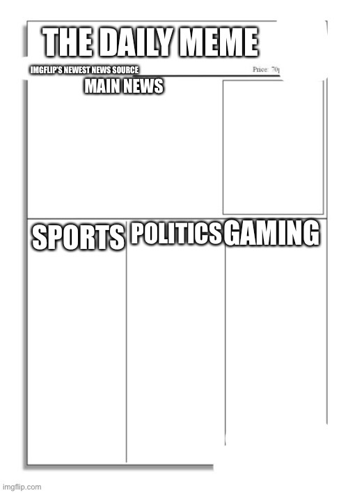 Daily Meme Front Page Blank Meme Template