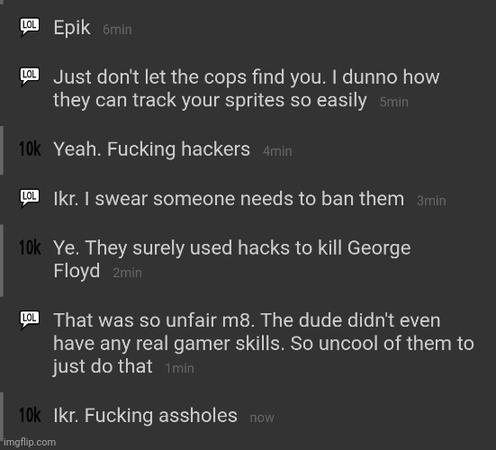 Chats with Jaiden (i think it's getting a little too much of dark humor) | made w/ Imgflip meme maker