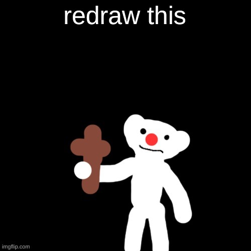Nurpo holding a Cross | redraw this | image tagged in nurpo holding a cross | made w/ Imgflip meme maker