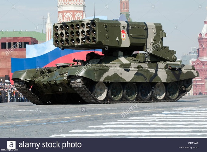 TOS-1 rocket launcher | image tagged in tos-1 rocket launcher | made w/ Imgflip meme maker