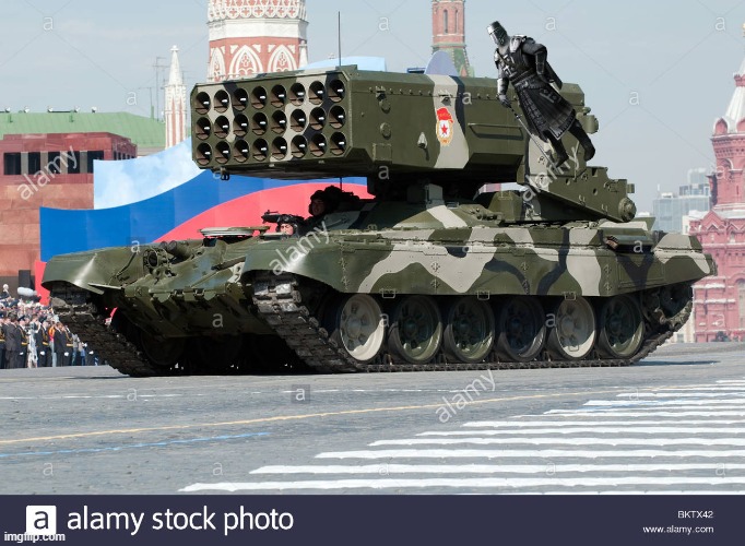 TOS-1 rocket launcher | image tagged in tos-1 rocket launcher | made w/ Imgflip meme maker