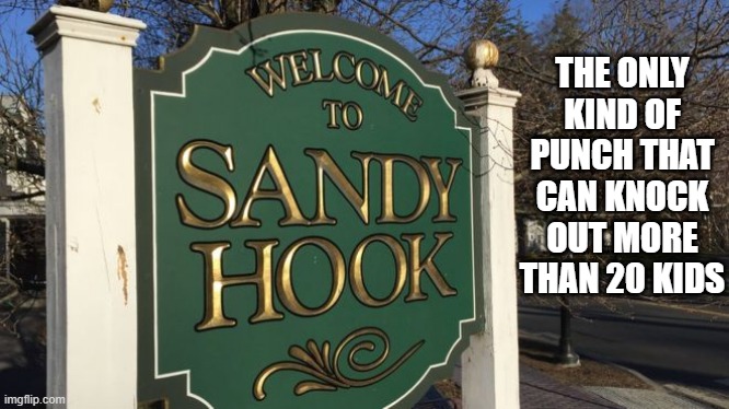 Fight Me | THE ONLY KIND OF PUNCH THAT CAN KNOCK OUT MORE THAN 20 KIDS | image tagged in sandy hook | made w/ Imgflip meme maker