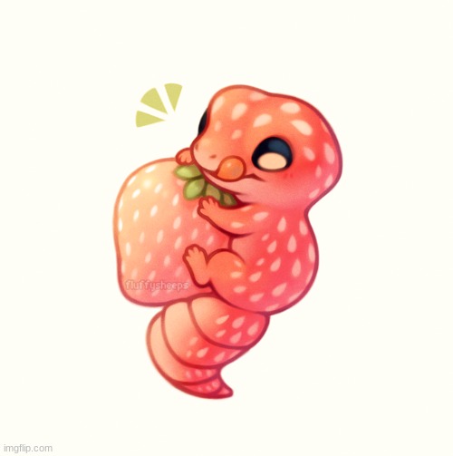 strawberry lizard | image tagged in strawberry lizard | made w/ Imgflip meme maker