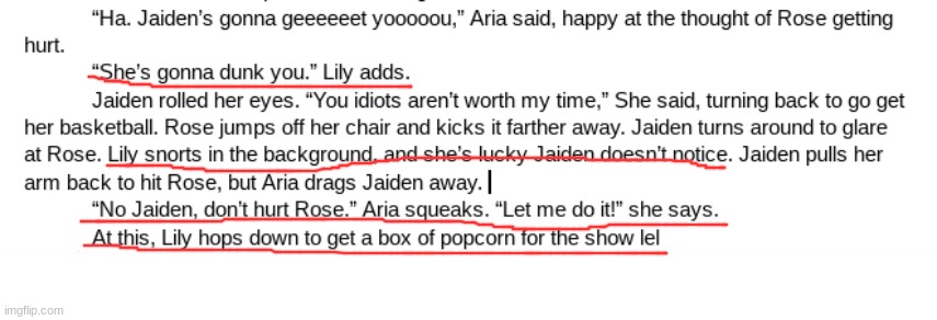 I added all the stuff that's underlined | made w/ Imgflip meme maker