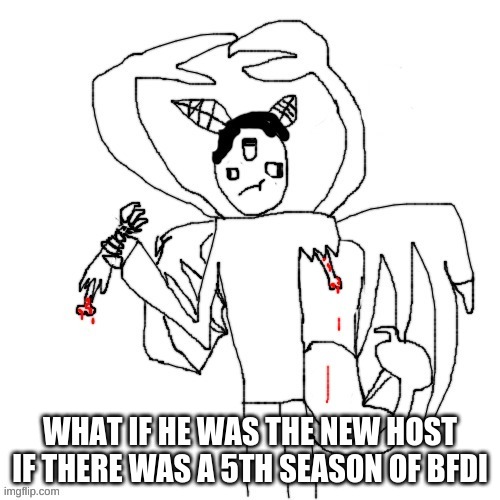 that would be weird | WHAT IF HE WAS THE NEW HOST IF THERE WAS A 5TH SEASON OF BFDI | image tagged in carlos eating his arm | made w/ Imgflip meme maker