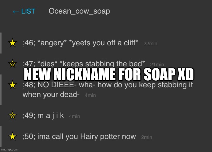 NEW NICKNAME FOR SOAP XD | made w/ Imgflip meme maker