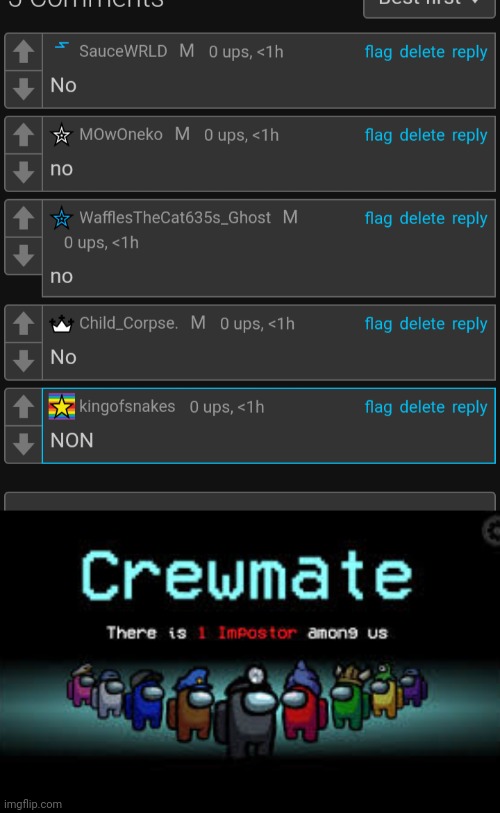 image tagged in there is 1 imposter among us | made w/ Imgflip meme maker