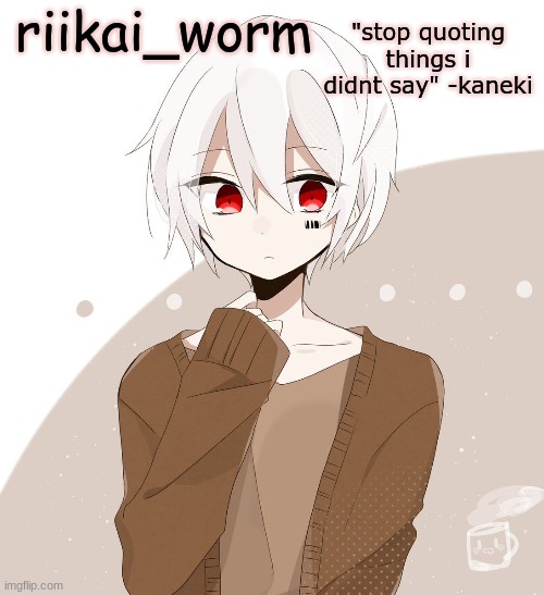 High Quality riikai worm mafumafu announcement template Blank Meme Template