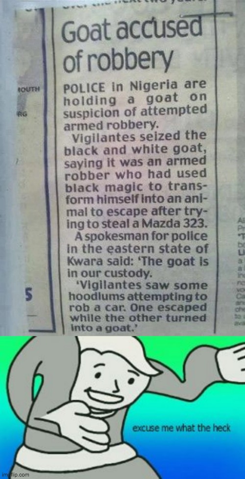 THE GOAT WAS INNOCENT | image tagged in excuse me what the heck,memes,unfunny | made w/ Imgflip meme maker