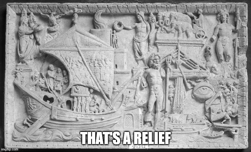 That's a relief | THAT'S A RELIEF | image tagged in relief,puns | made w/ Imgflip meme maker