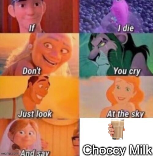 Choccy milk | Choccy Milk | image tagged in if i die,have some choccy milk,choccy milk | made w/ Imgflip meme maker