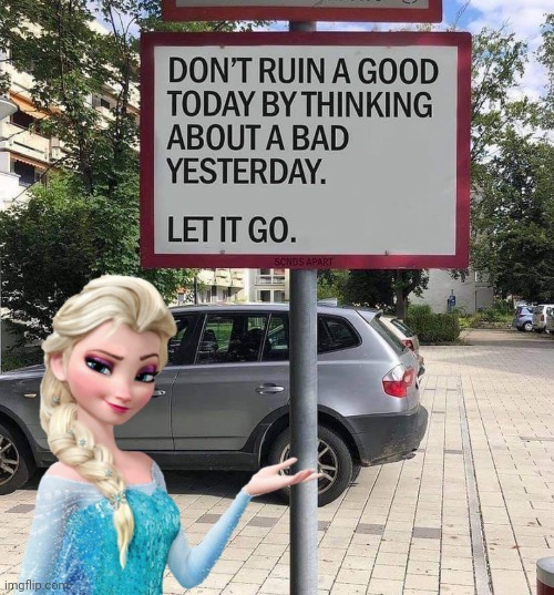 She did tell us | image tagged in elsa frozen,let it go,positive,words of wisdom | made w/ Imgflip meme maker