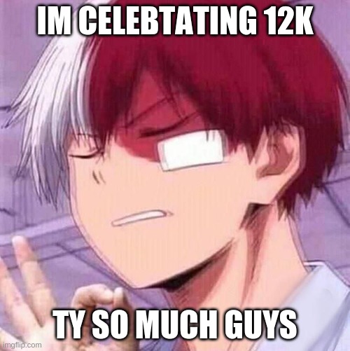 no one reads the titles so | IM CELEBRATING 12K; TY SO MUCH GUYS | image tagged in todoroki | made w/ Imgflip meme maker