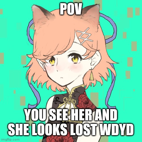 :P | POV; YOU SEE HER AND SHE LOOKS LOST WDYD | made w/ Imgflip meme maker