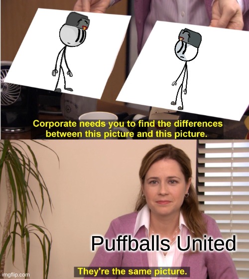 they're the same heath stone | Puffballs United | image tagged in memes,they're the same picture | made w/ Imgflip meme maker