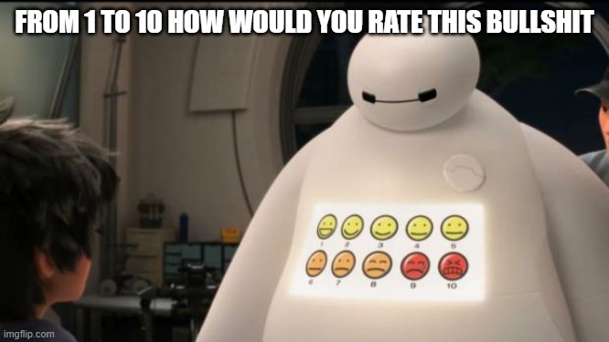 fromthescale of 1 to 10 , how would you rate this bullshit | FROM 1 TO 10 HOW WOULD YOU RATE THIS BULLSHIT | image tagged in fromthescale of 1 to 10 how would you rate this bullshit | made w/ Imgflip meme maker