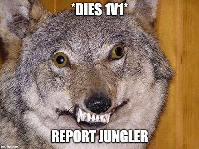 Dies 1v1 | *DIES 1V1*; REPORT JUNGLER | image tagged in league of legends,1v1,jungle,jungler,gank | made w/ Imgflip meme maker