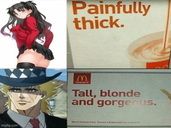 I guess id understand why this would be marked nsfw | image tagged in mcdonalds,painfully thick,tall blonde and gorgeous | made w/ Imgflip meme maker