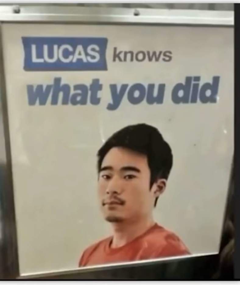 High Quality Lucas knows what you did Blank Meme Template