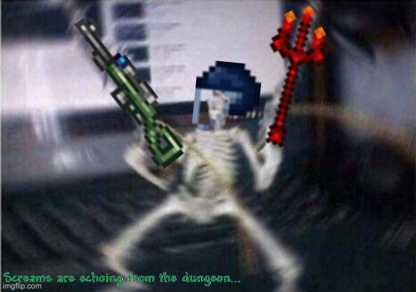 When you beat Plantera... | image tagged in terraria,memes,funny memes,oc | made w/ Imgflip meme maker