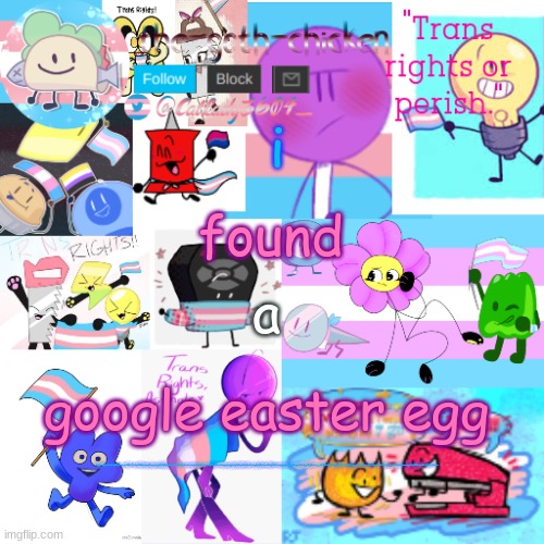 check the description for the link, once there, hit the purple mic on the left | i; found; a; google easter egg; https://www.google.com/search?surl=1&rlz=1CAXWWL_enUS955&sxsrf=ALeKk02xS9EO4hLJnONqerK2BLVTzqW8qw:1621954994624&q=dj+casper+cha+cha+slide&stick=H4sIAAAAAAAAAONgecR4nJFb4OWPe8JSexknrTl5jXEbIxdXcEZ-uWteSWZJpZATFxuUpcQlIMWjn65vWGxgWmhkZhivwSDFx4UiYiTCxQviG2YVFBlkJxUkCTx8O4NRKdjIfdelaefYHAUZgOCQTJCDlKaWEBe7Z7FPfnJijqDSWdZFahtf22sJc3GEJFbk5-XnVoKV_v__3l6JkxPETPx00l6LoWnfikNsLByMAgxB_FCr0nIri7IyMop4FrGKp2QpJCcWF6QWKSRnJIJxcU5mSioA0BDCgOcAAAA&sa=X&ved=2ahUKEwiO7a6ajeXwAhWMs54KHea0AYgQ6RN6BAghEAE&biw=1366&bih=665&safe=active&ssui=on | image tagged in the-goth-chicken's announcement template 24 | made w/ Imgflip meme maker